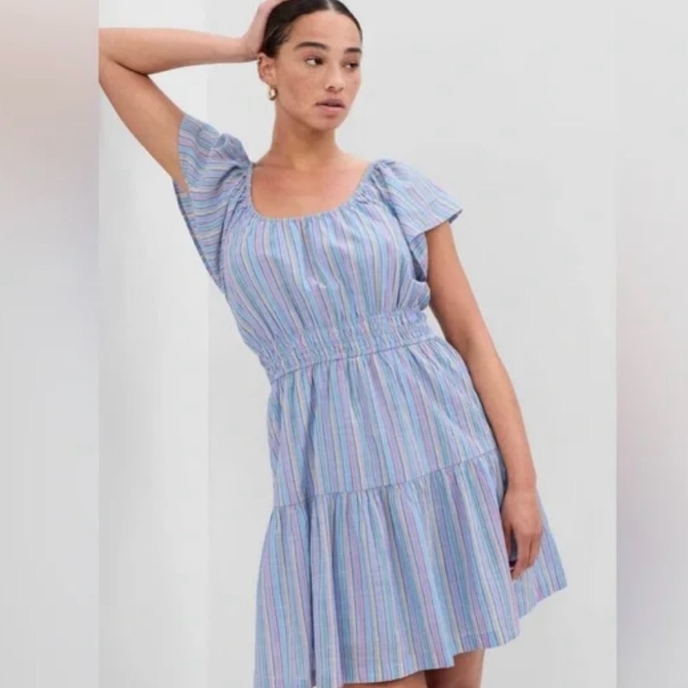 GAP Multicolor Striped Mini Dress XL-Tall